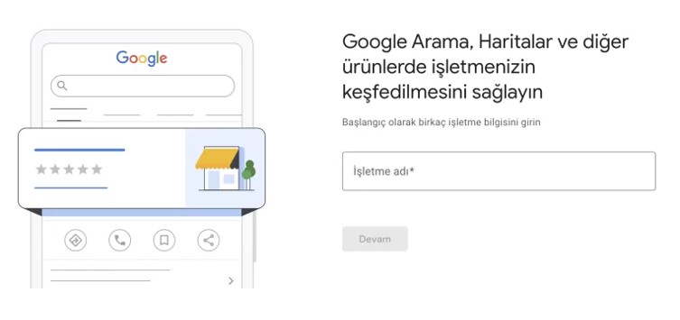 Google benim işletmem hesabı açma